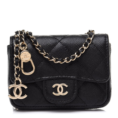 Chanel Caviar Quilted Mini Chain Belt Bag Black 1 of 9