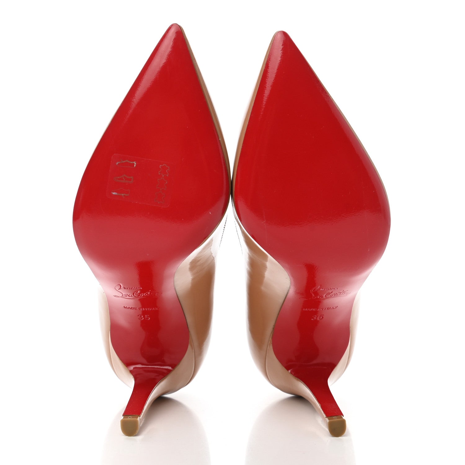 Christian Louboutin Patent Pigalle 100 Pumps 35 Nude 5 of 8