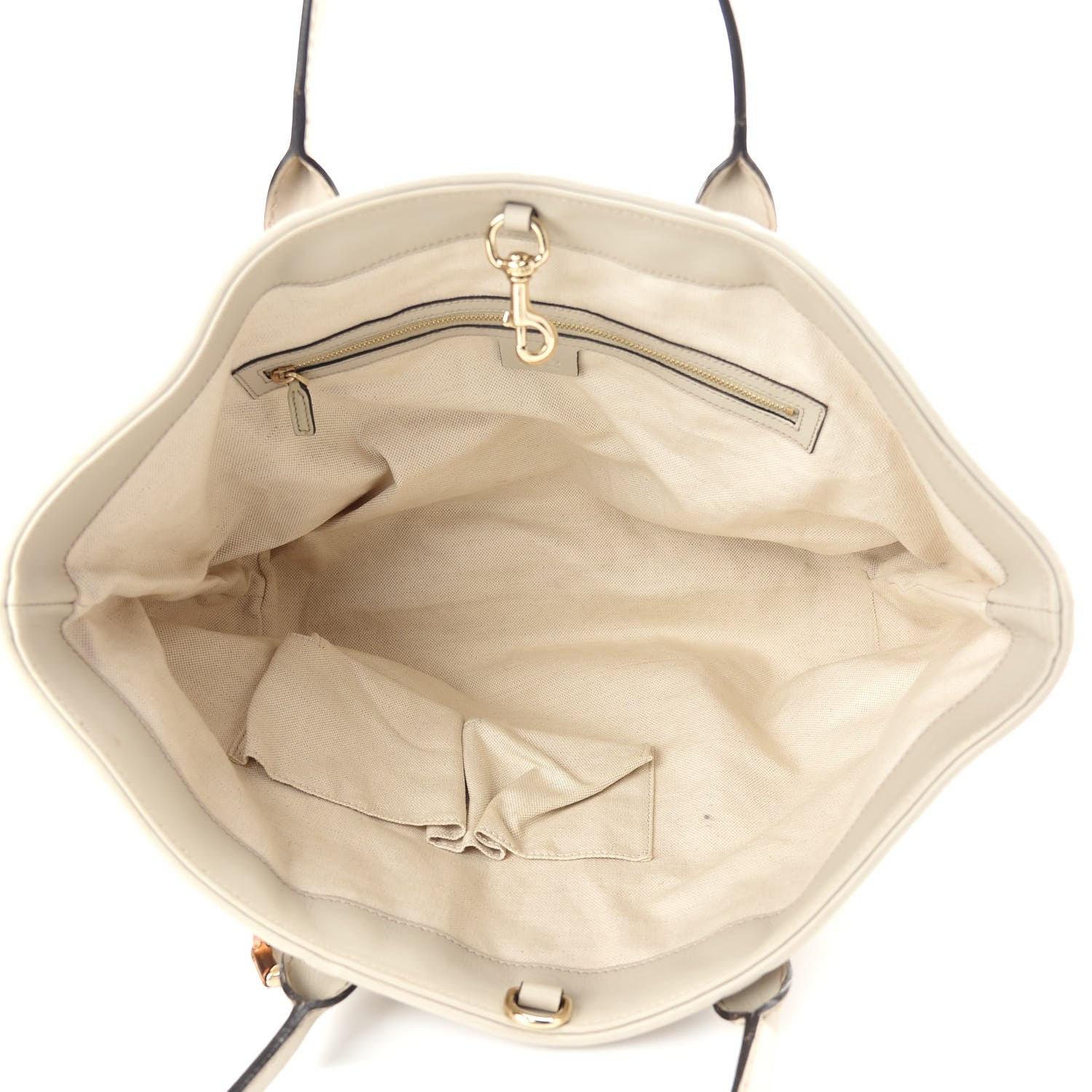 Gucci Guccissima Large Heart Bit Charm Top Handle Tote Off White 5 of 10