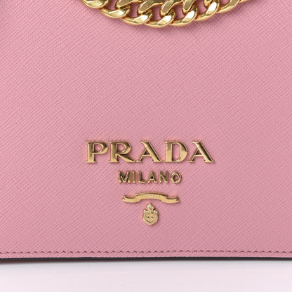 Prada Saffiano Soft Calfskin Chain Crossbody Bag Petalo 7 of 9