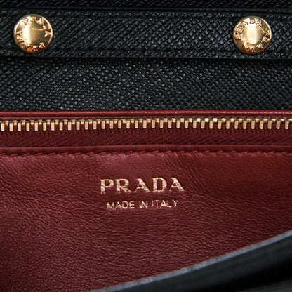 Prada Saffiano Lux Chain Wallet Nero Black 6 of 6