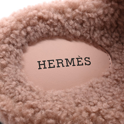 Hermes Woolskin Womens Chypre Sandals 39.5 Bois De Santal 8 of 8