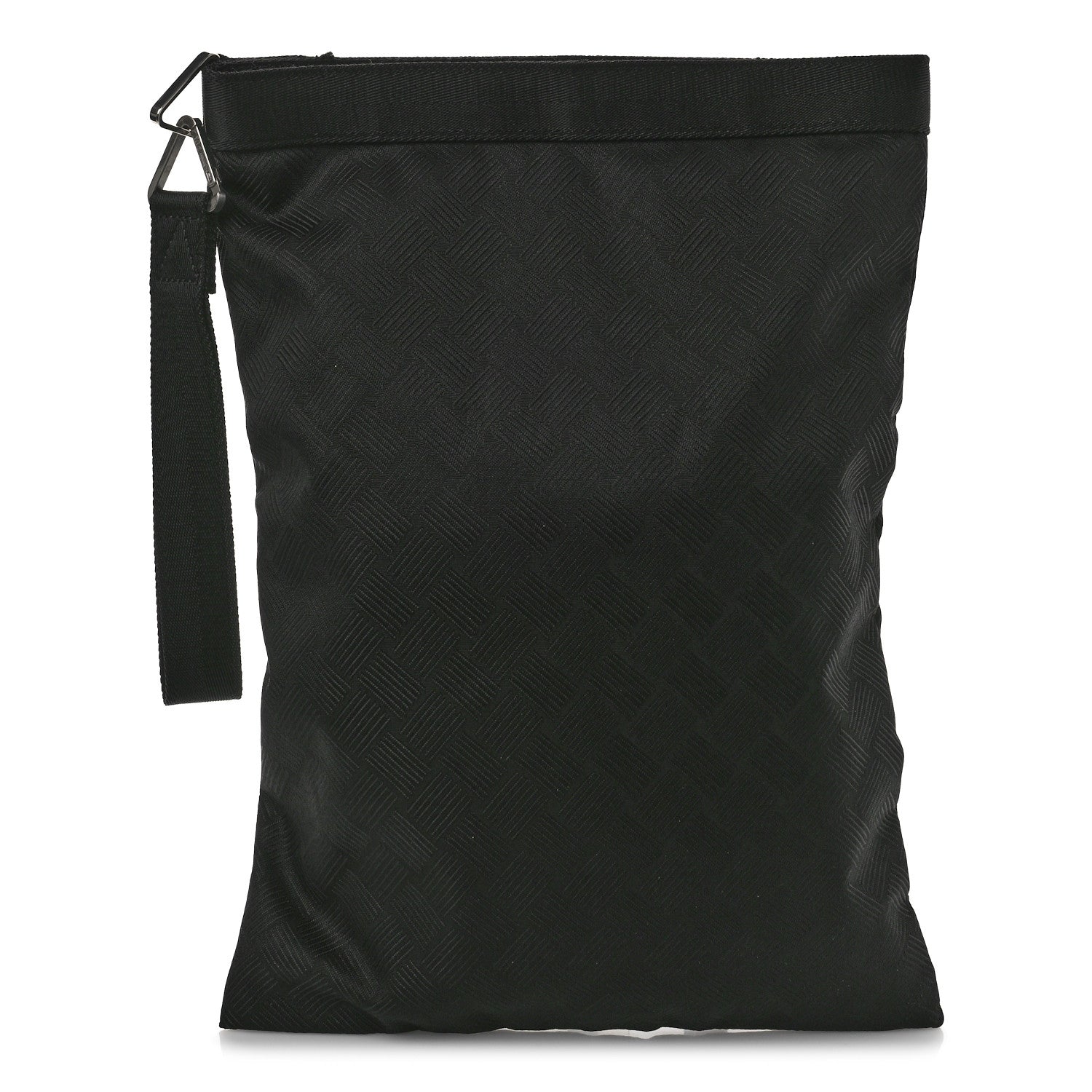 Bottega Veneta Nylon Jacquard Wristlet Pouch Black 1 of 8
