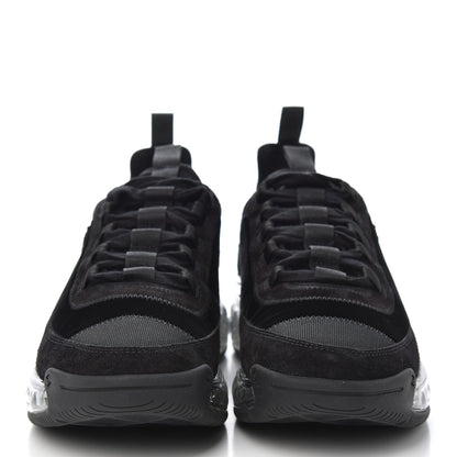 Chanel Suede Calfskin Velvet Grosgrain CC Sneakers 40.5 Black 2 of 9