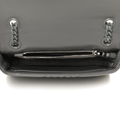 Prada Soft Calfskin Impunture Diagramme Flap Crossbody Bag Mercurio 5 of 13