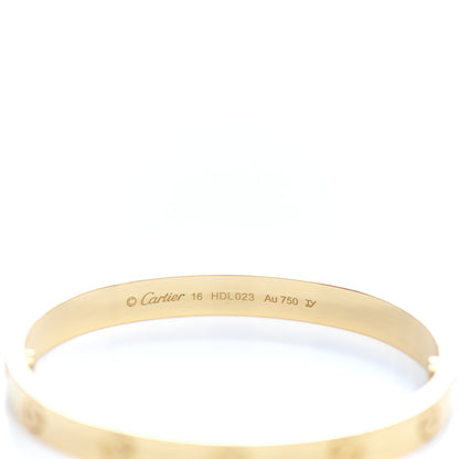 Cartier 18K Yellow Gold LOVE Bracelet 16 3 of 3