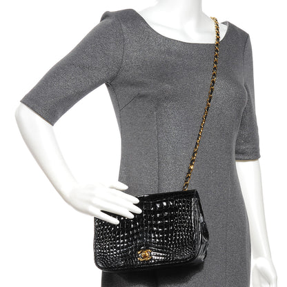 Chanel Crocodile Small Flap Black 2 of 8