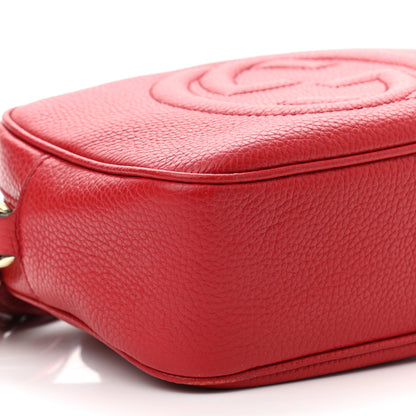Gucci Pebbled Calfskin Small Soho Disco Bag Tabasco Red 9 of 11