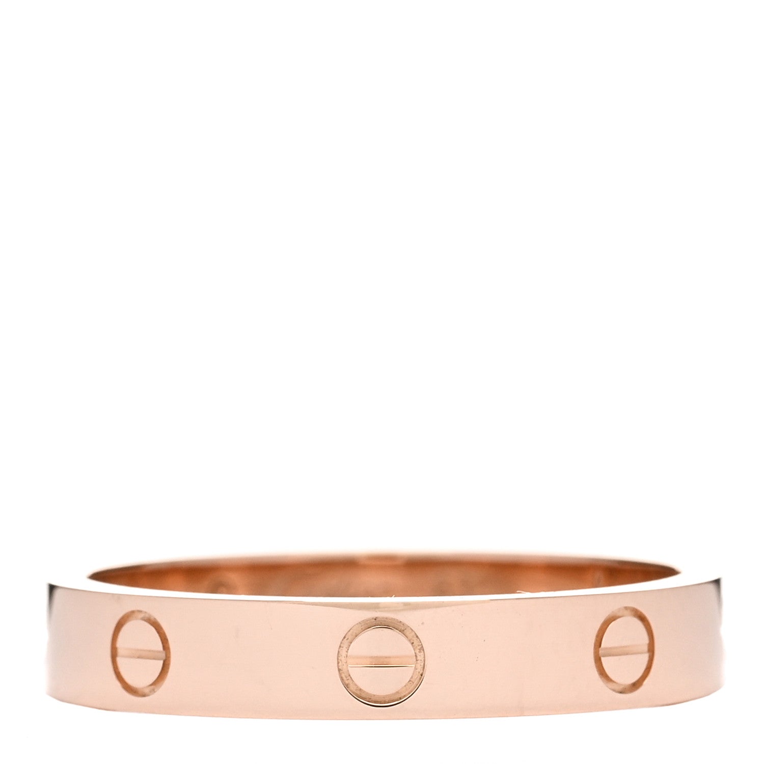 Cartier 18K Pink Gold Diamond 4mm LOVE Wedding Band Ring 63 10.25 3 of 5
