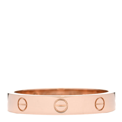 Cartier 18K Pink Gold Diamond 4mm LOVE Wedding Band Ring 63 10.25 3 of 5