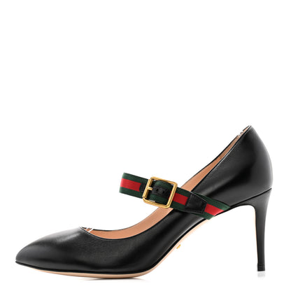 Gucci Malaga Kid Sylvie High Heel Pumps 39 Black 1 of 11