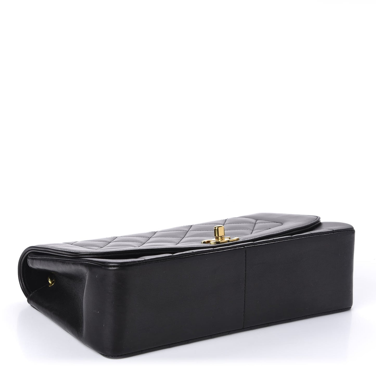 Lambskin Quilted Medium Single Flap Black