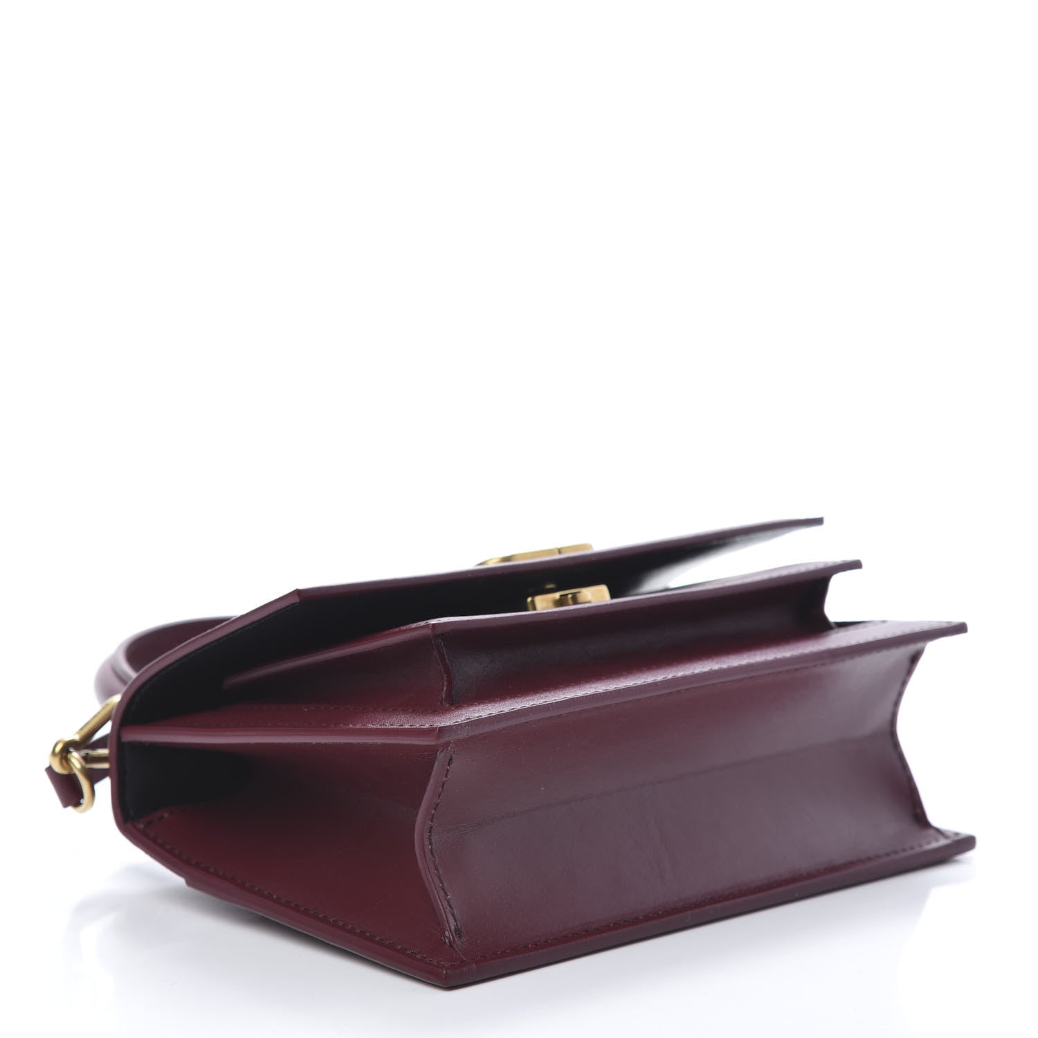 Balenciaga Box Calfskin XS Sharp Top Handle Bag Burgundy 4 of 9