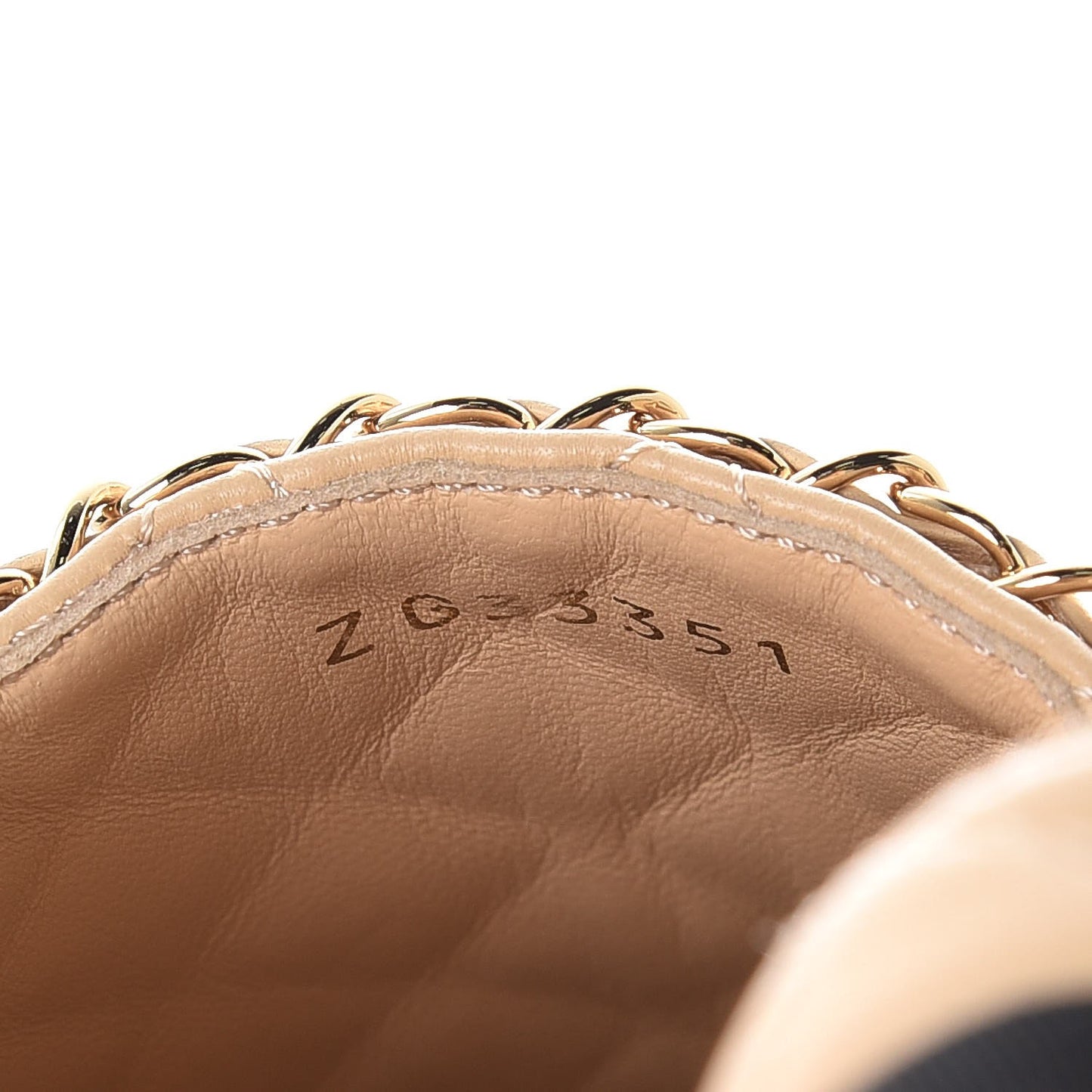 Lambskin Grosgrain Quilted CC Chain Espadrilles 41 Beige Black
