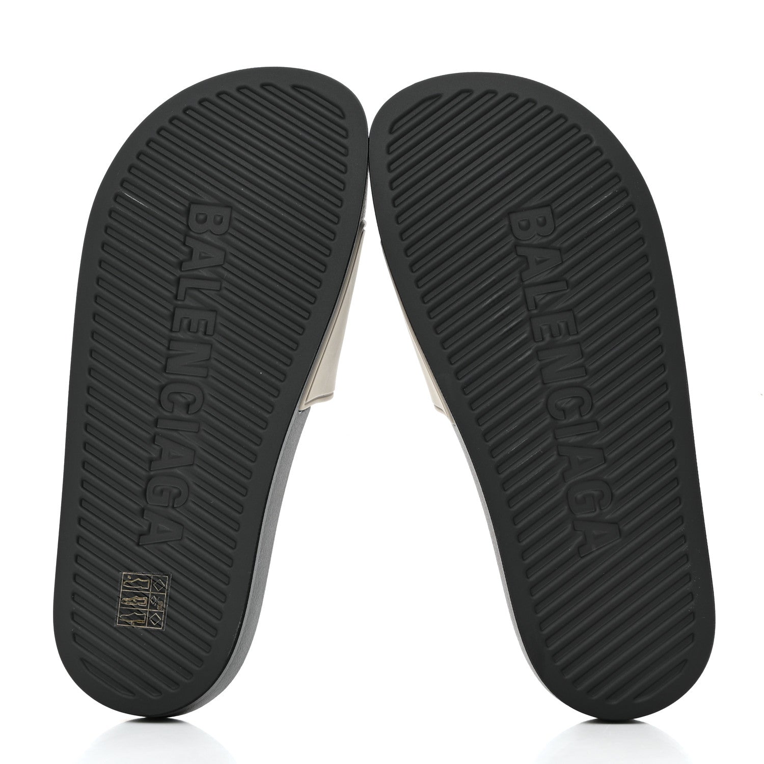 Balenciaga Rubber Womens Logo Pool Slide Sandals 37 Black Grey 5 of 10