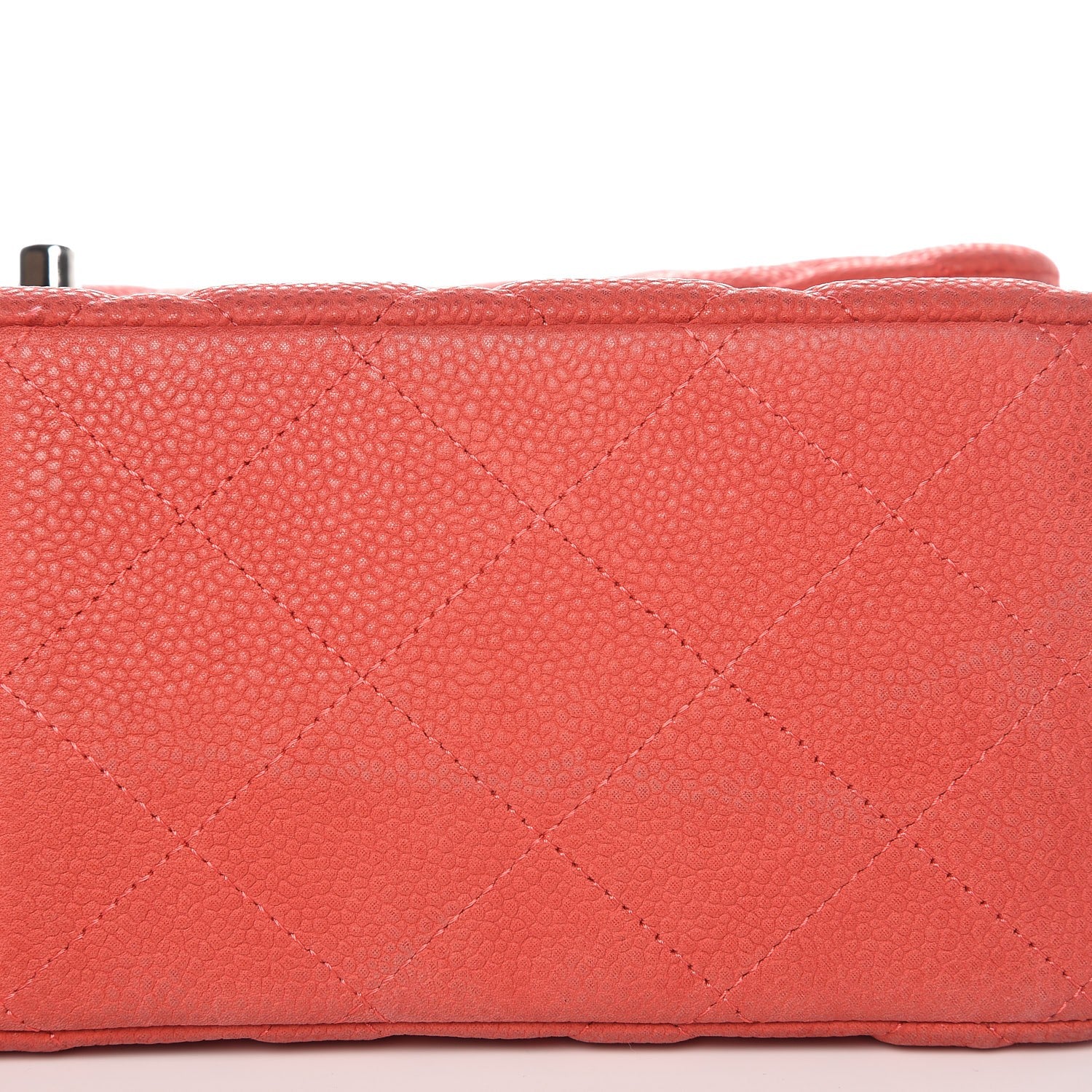 Chanel Iridescent Caviar Quilted Jumbo Double Flap Coral 15 of 15