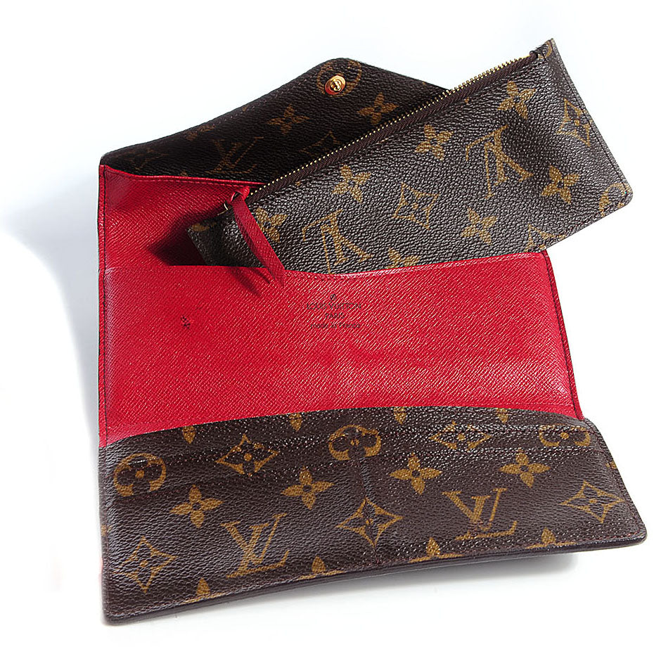 Monogram Josephine Wallet Red
