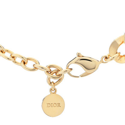Christian Dior Metal Danseuse Etoile Chain Choker Necklace Gold 5 of 6