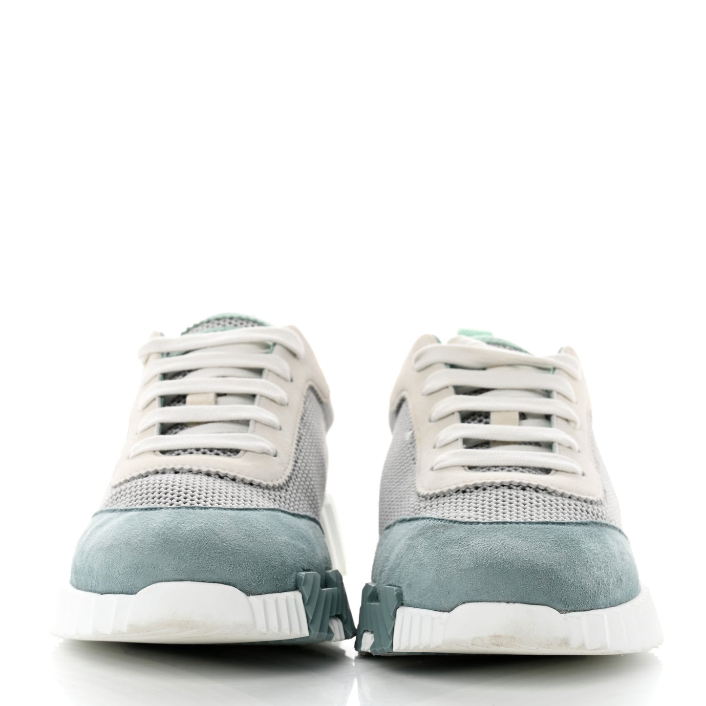 Air Mesh Suede Goatskin Bouncing Sneakers 37 Vert D'Eau