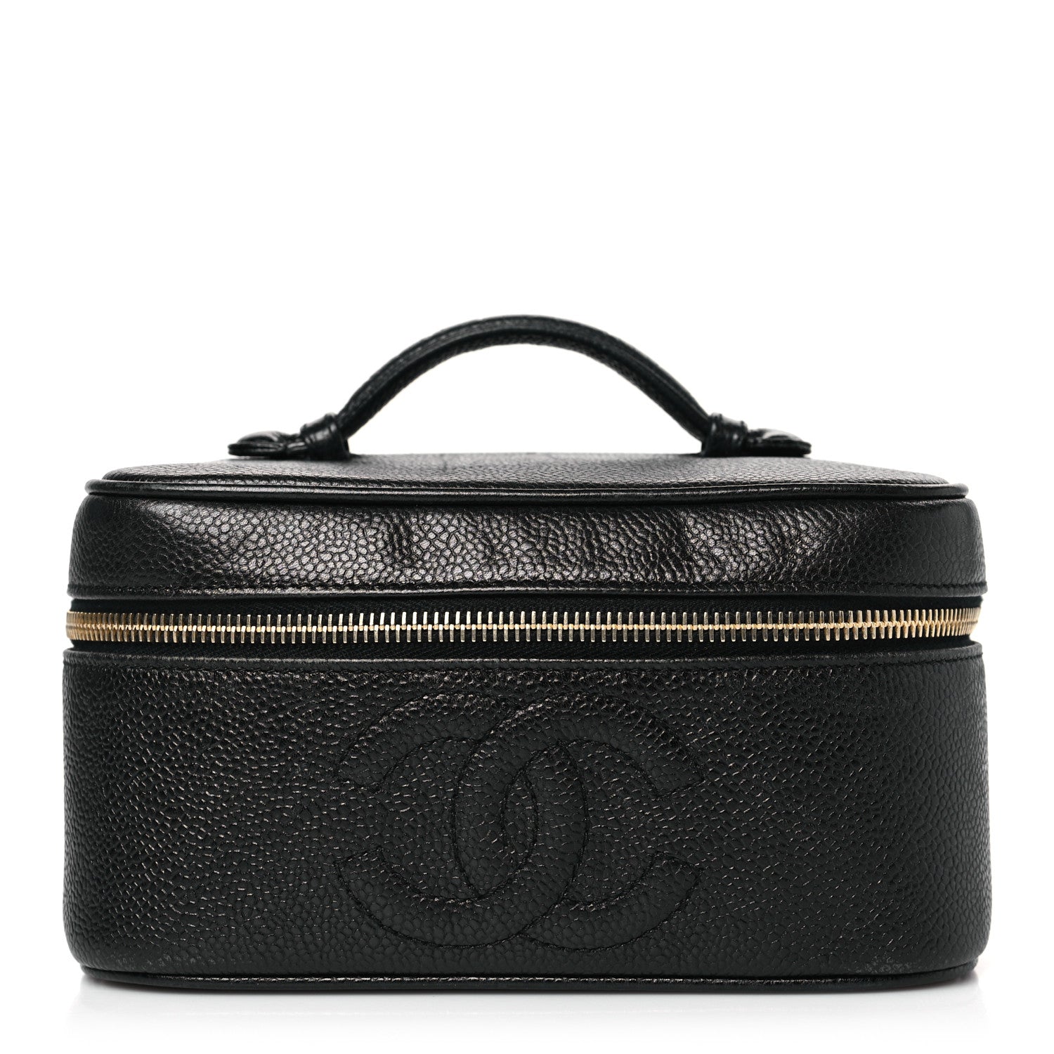 Chanel Caviar Vanity Cosmetic Case Black 1 of 10