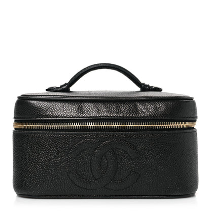 Chanel Caviar Vanity Cosmetic Case Black 1 of 10