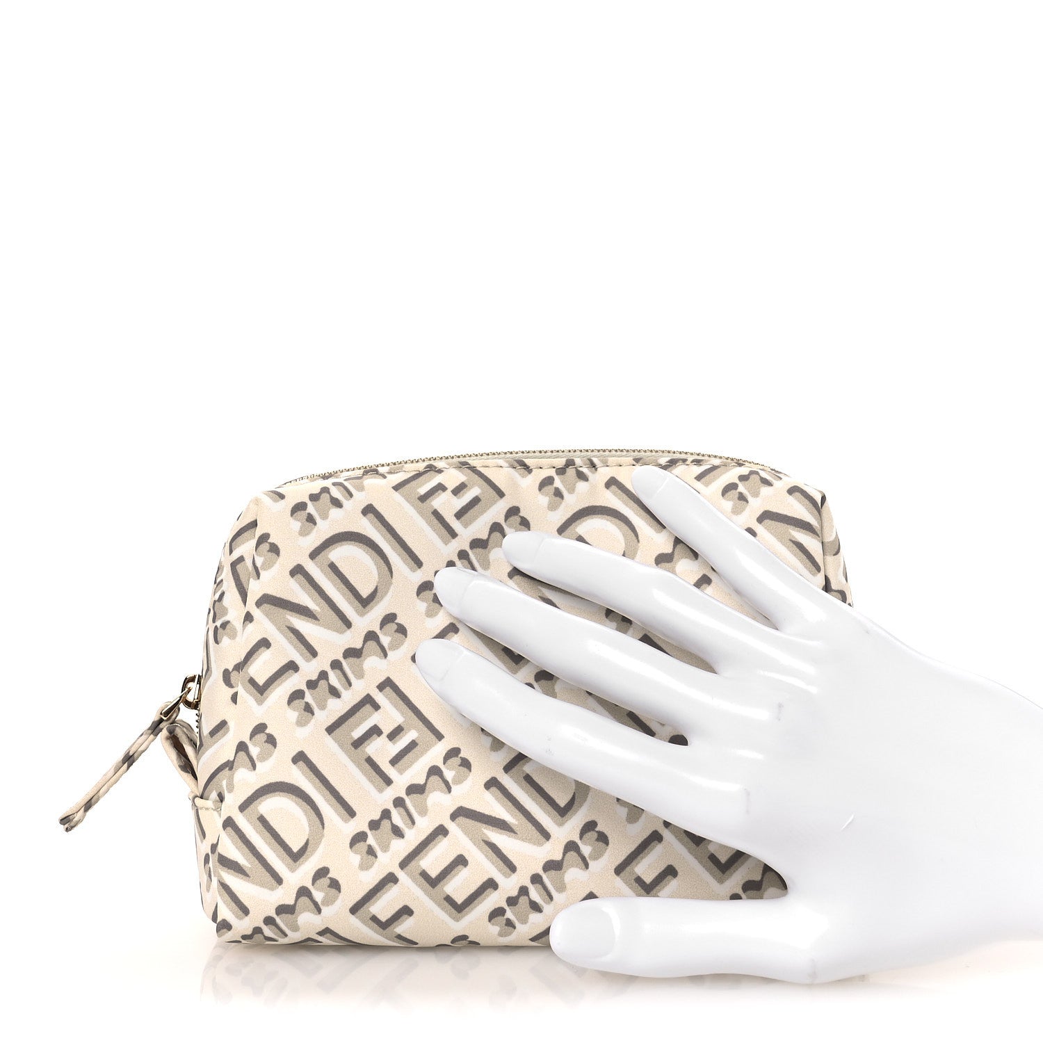 Fendi X SKIMS Nylon Small Trapezoid Beauty Pouch Kims Avorio 2 of 11