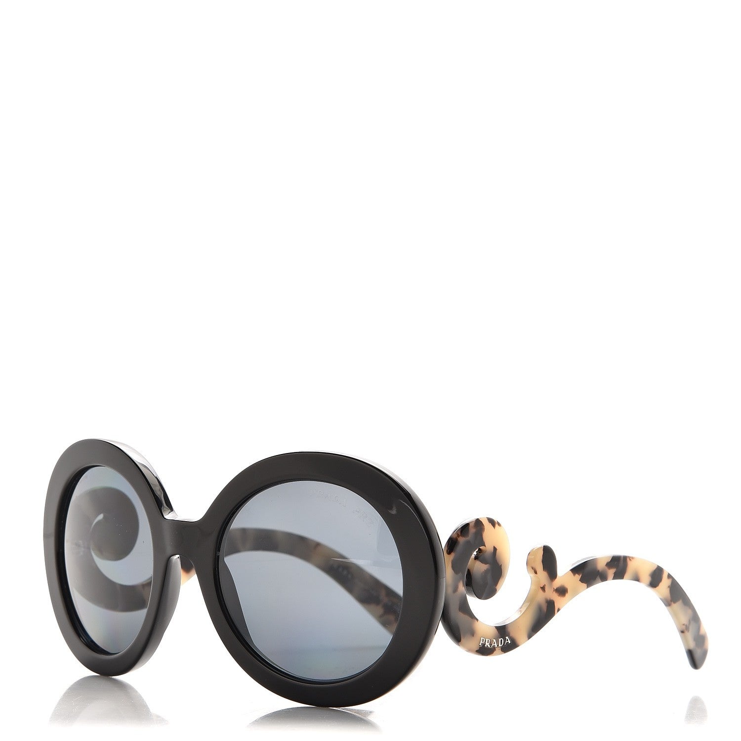 Prada Baroque Sunglasses SPR 27N Black Tortoise 1 of 8