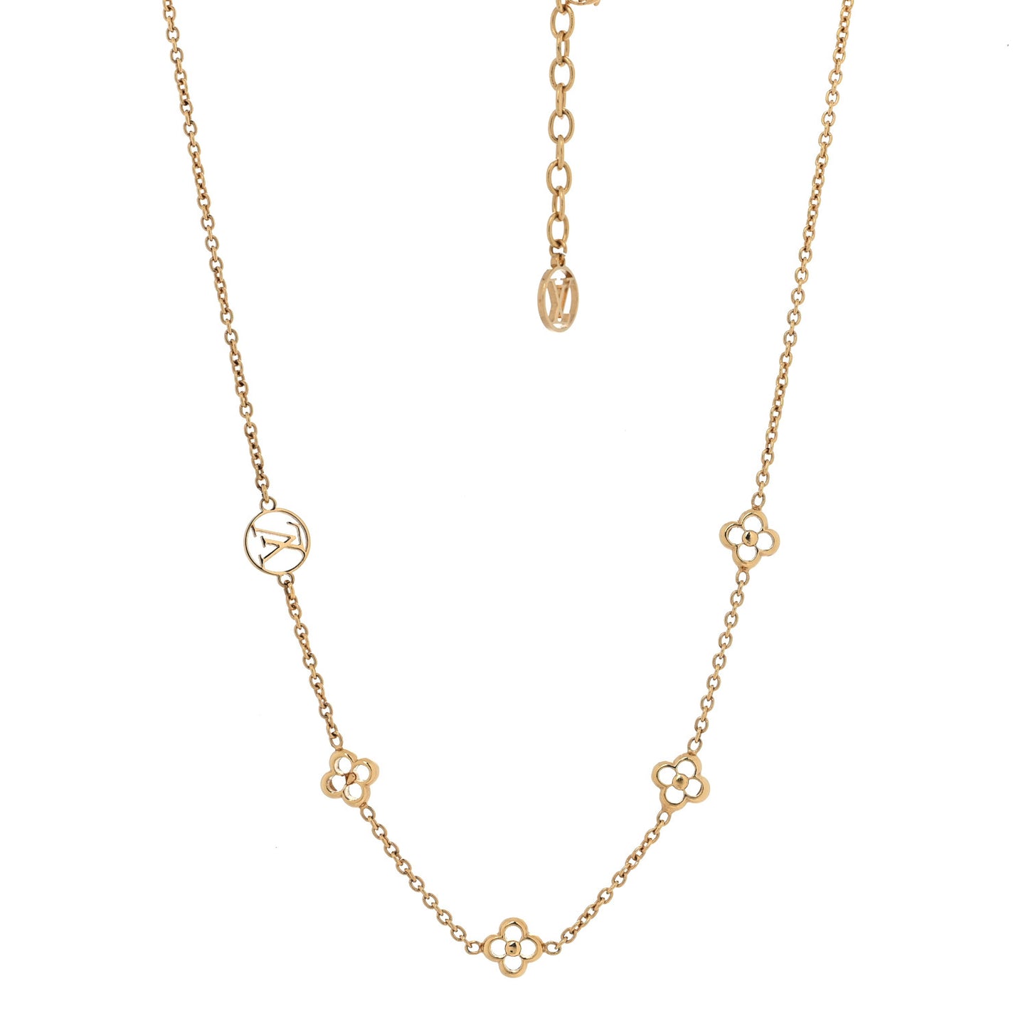 Metal Flowerful Choker Necklace Gold