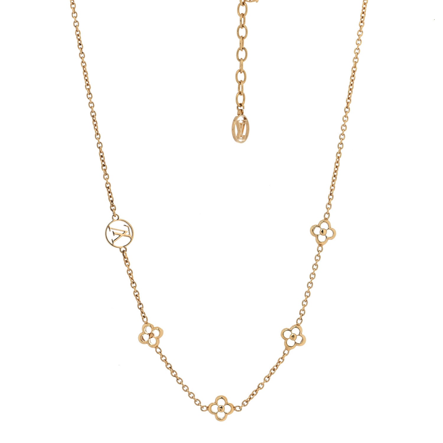 Louis Vuitton Metal Flowerful Choker Necklace Gold 1 of 7