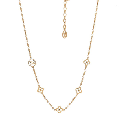 Louis Vuitton Metal Flowerful Choker Necklace Gold 1 of 7