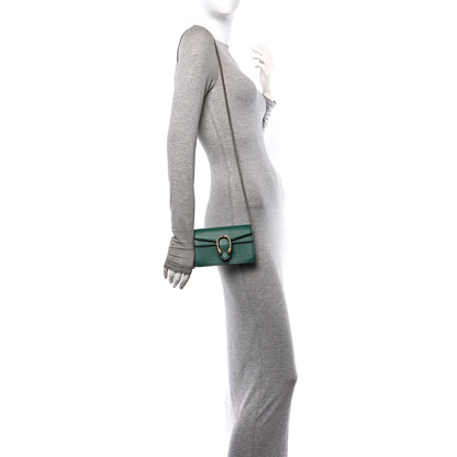 Gucci Dollar Calfskin Crystal Super Mini Dionysus Shoulder Bag Emerald 2 of 10