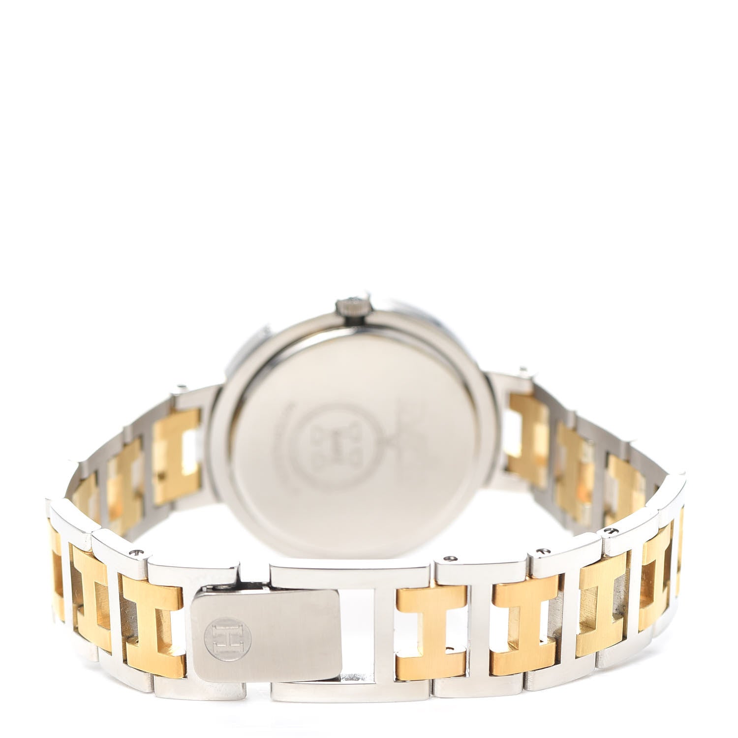 Hermes Stainless Steel 30mm Clipper Quartz Watch Gold 3 of 4