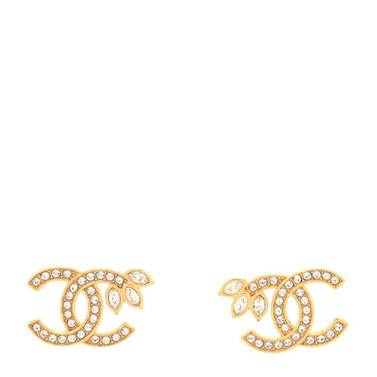 Chanel Crystal Wheat CC Earrings Gold 1 of 3