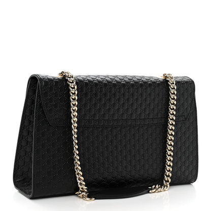 Gucci Microguccissima Medium Emily Chain Shoulder Bag Black 3 of 10