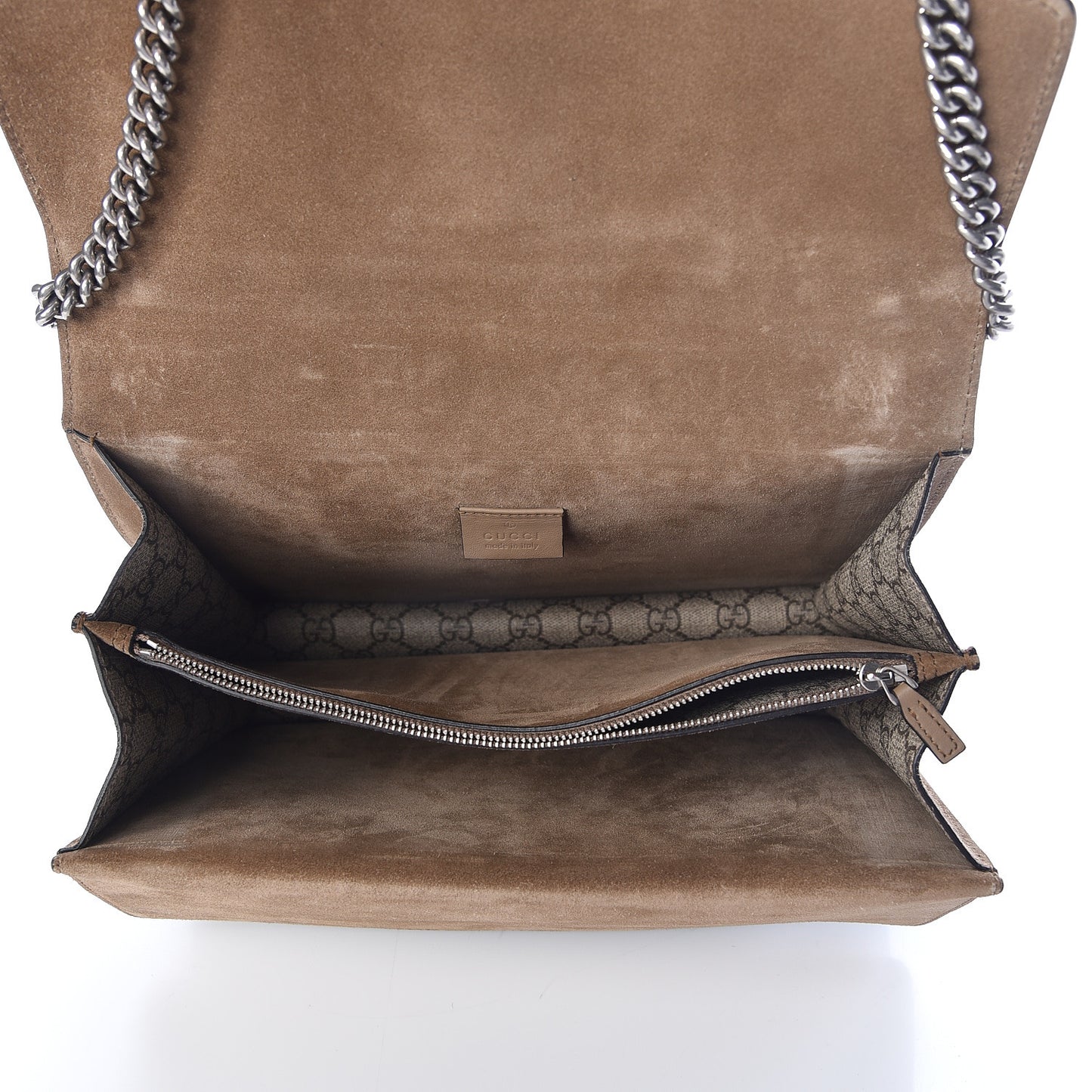 GG Supreme Monogram Medium Dionysus Shoulder Bag Taupe