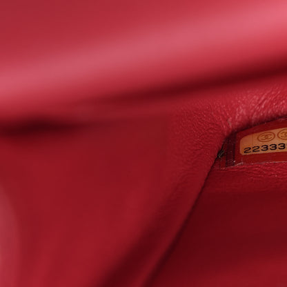 Chanel Lambskin Quilted Medium Double Flap Red 9 of 10