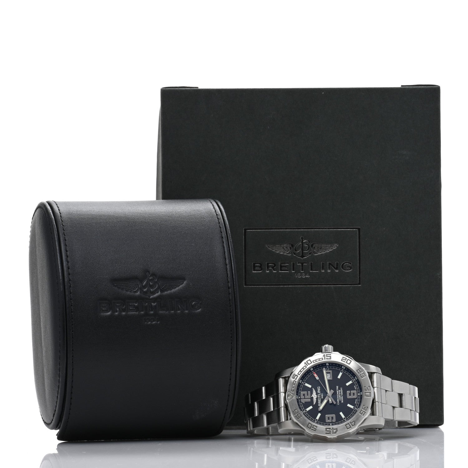 Breitling Stainless Steel 44mm Colt Ocean Chronometer Quartz Watch Black A74387 5 of 5