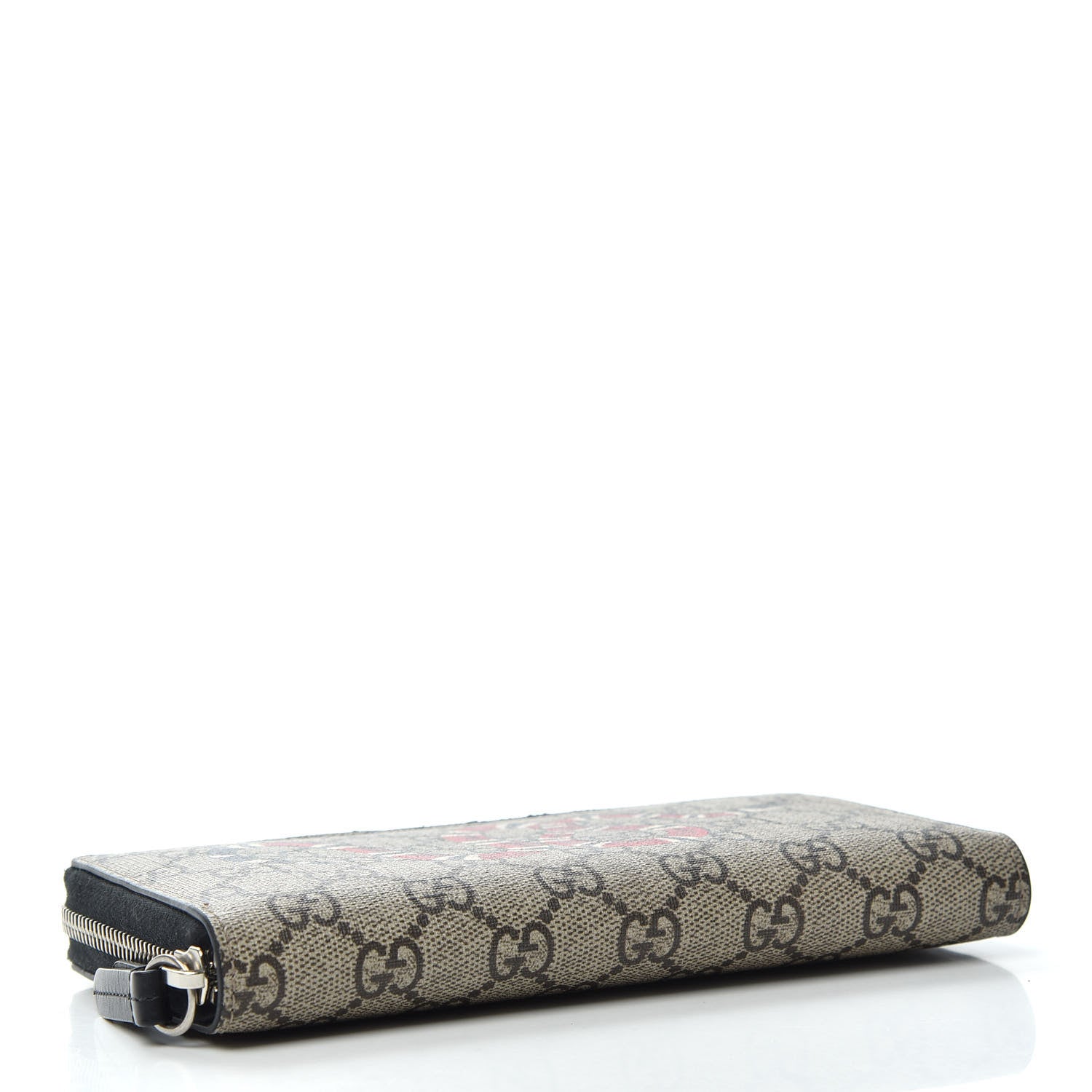 Gucci GG Supreme Monogram Kingsnake Zip Around Wallet Black 4 of 7