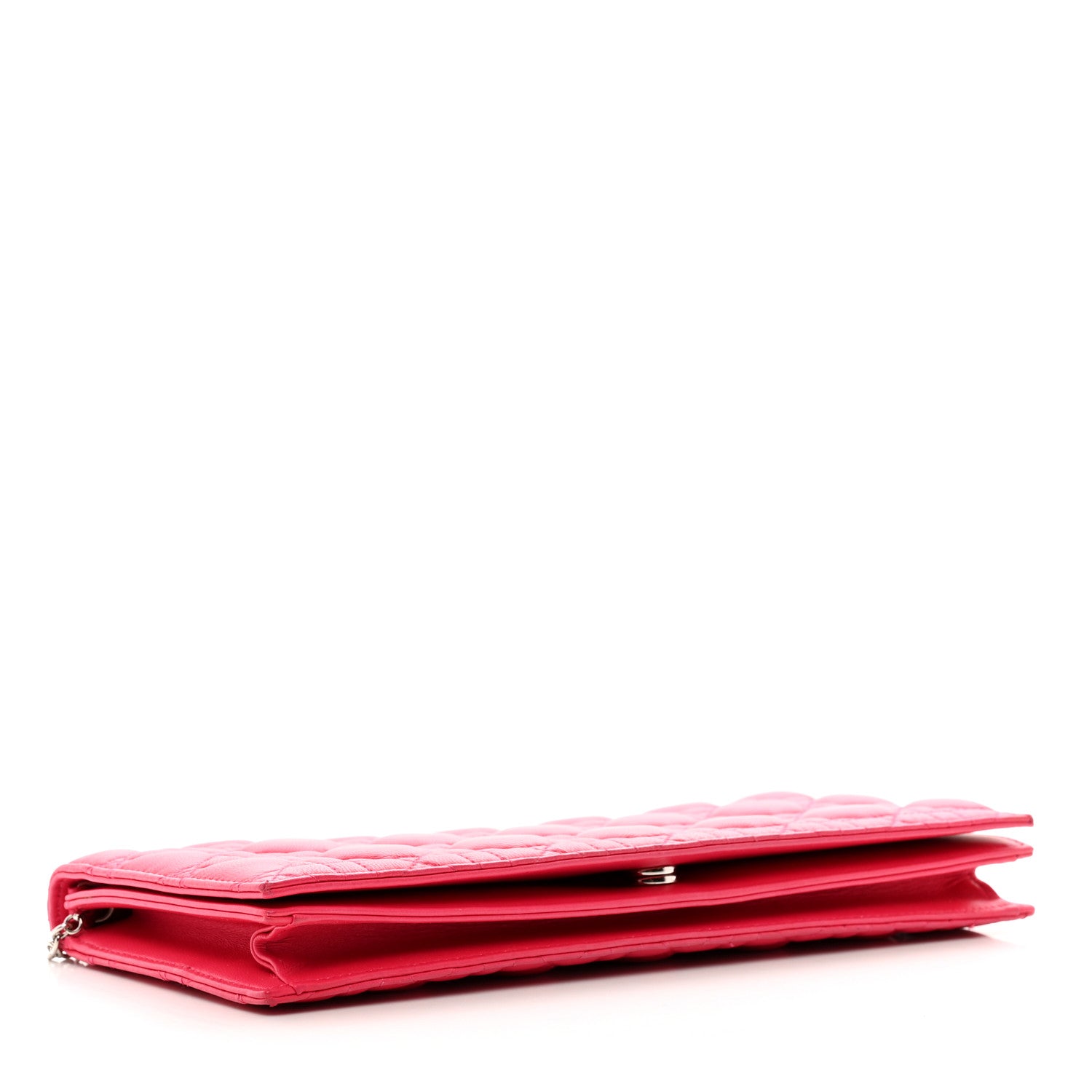 Christian Dior Lambskin Cannage Lady Dior Convertible Clutch Fuchsia 4 of 11