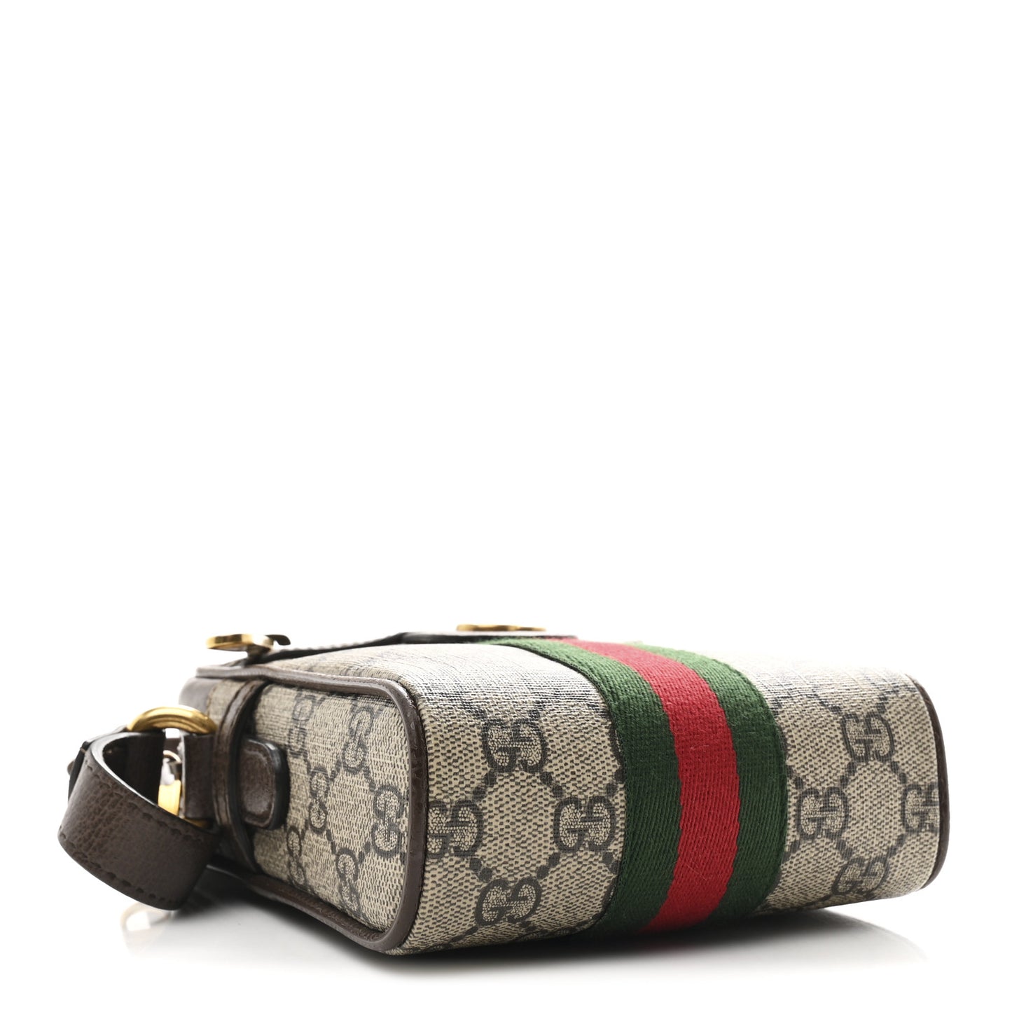 GG Supreme Monogram Web Mini Ophidia Messenger Brown