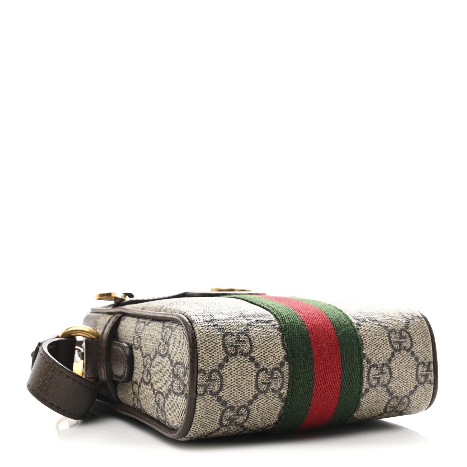 Gucci GG Supreme Monogram Web Mini Ophidia Messenger Brown 4 of 10