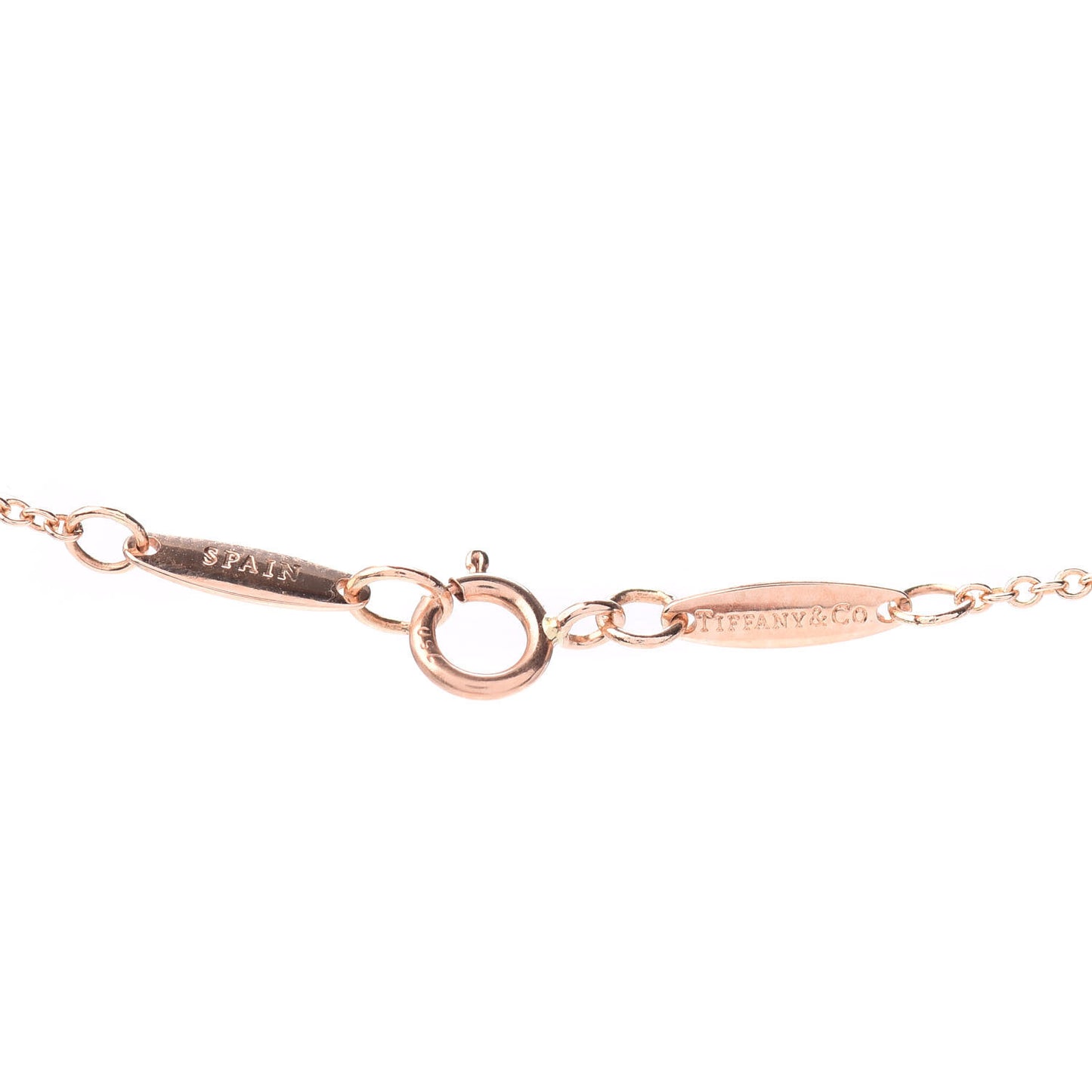 18K Rose Gold 16mm Elsa Peretti Open Heart Pendant Necklace