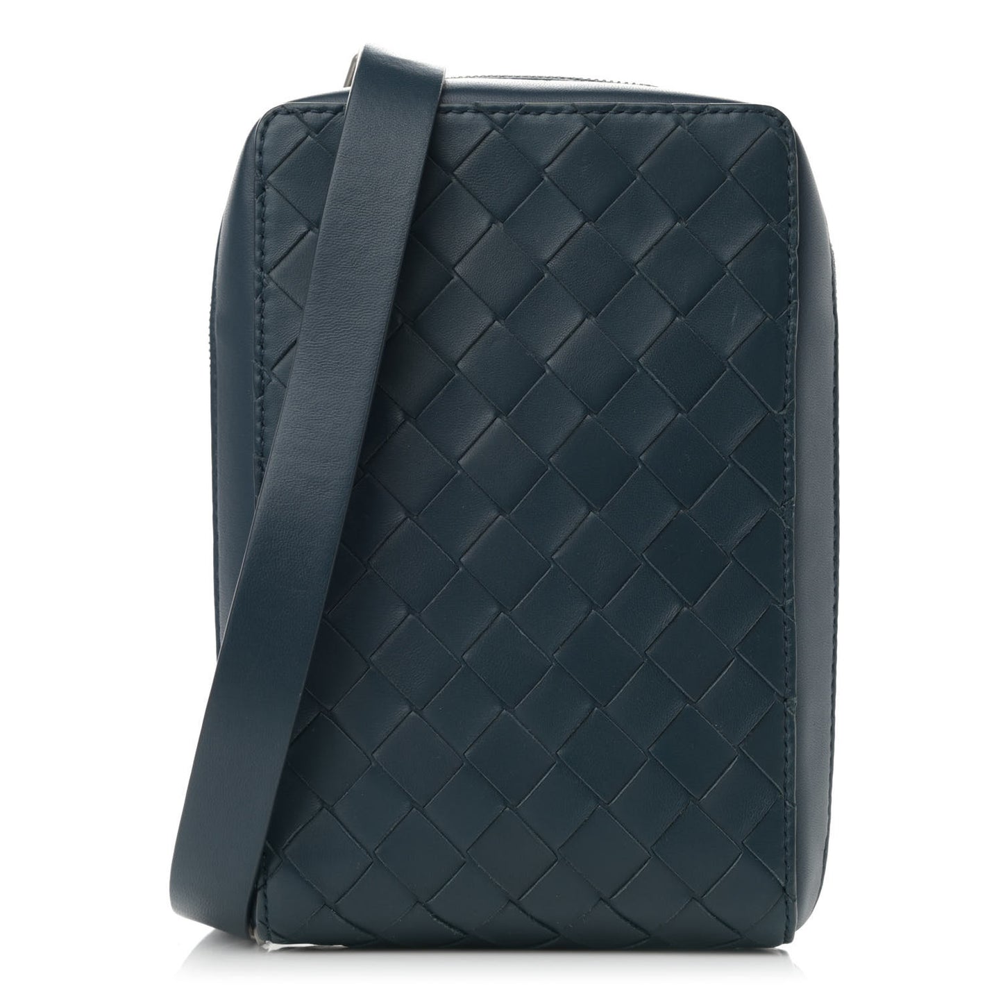 Nappa Intrecciato Crossbody Bag Celeste