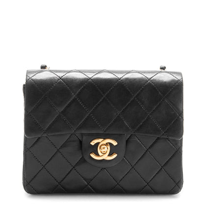Chanel Lambskin Quilted Mini Square Flap Black 1 of 8