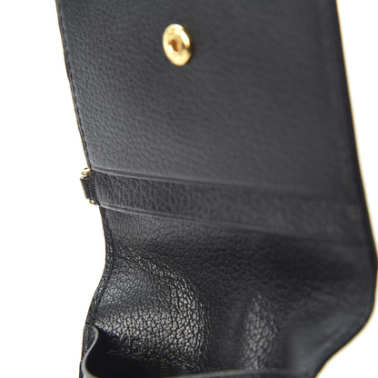 Miu Miu Goatskin Madras Card Holder Black 8 of 9