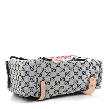 Gucci Monogram Childrens Disco Prodigio Patch Backpack Navy 3 of 4