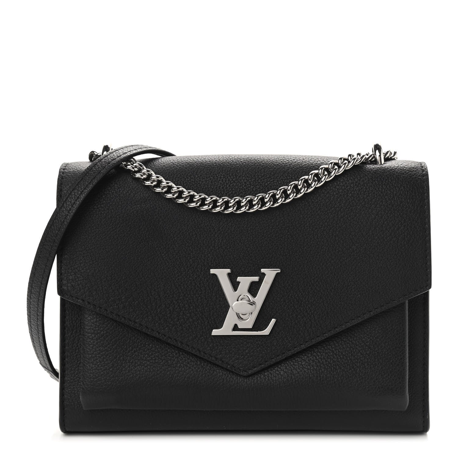 Louis Vuitton Soft Calfskin My Lockme Chain Bag BB Black 1 of 8