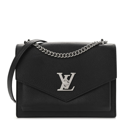 Louis Vuitton Soft Calfskin My Lockme Chain Bag BB Black 1 of 8