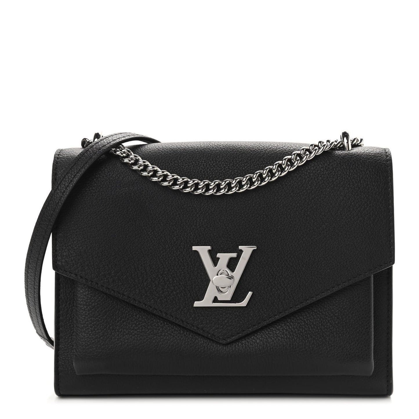 Soft Calfskin Mylockme Chain Bag BB Black
