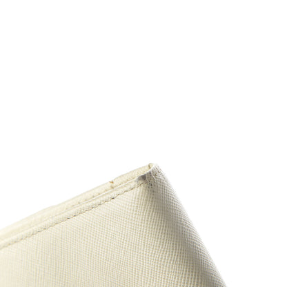 Prada Saffiano Metal Continental Wallet Talco 8 of 9